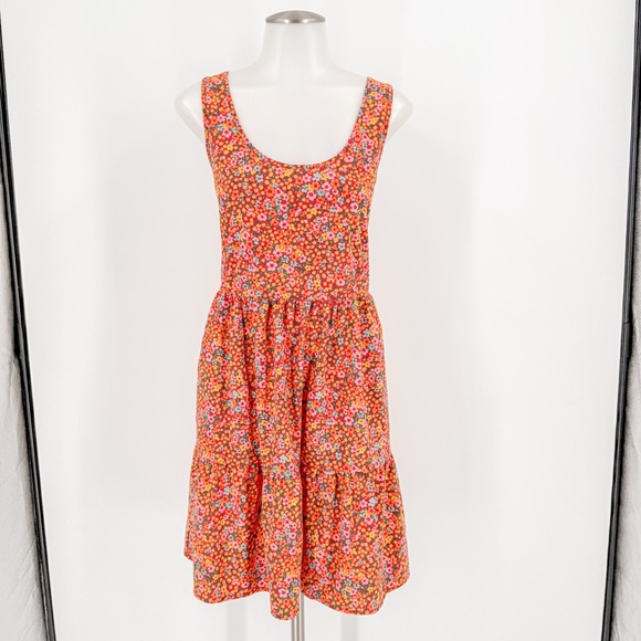 Toad&Co Floral Mini Dress - Orange and Pink - Picture 2 of 6